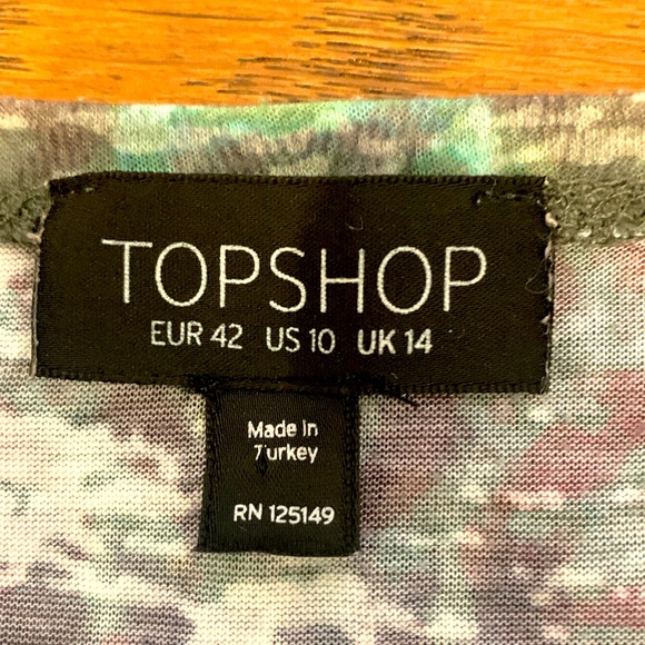 Top shop deep armholes tunic tank top multi coloured - Picture 4 of 6
